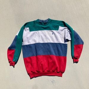 Color Block vintage rare crewneck